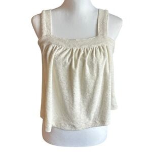 Marine Layer Tank Top NWT Women's‎ M Cloud Dancer (Cream) Terry Cloth Tank Top